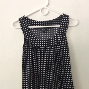 Sleeveless Black & White Blouse
